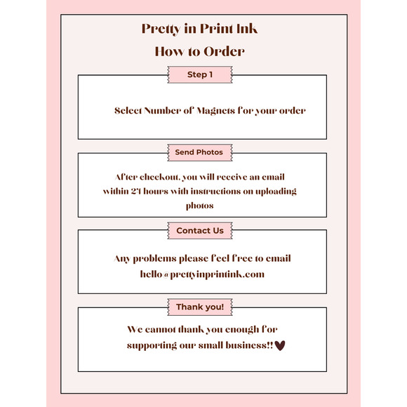 Custom Photo Magnets-2" Square ~Set of 6~Gifts for Friends, Family & Bus… - Picture 4 of 4